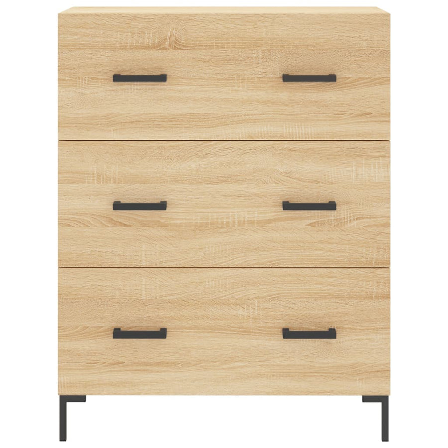 Hoge Kast 69,5X34X180 Cm Bewerkt Hout Kleurig Sonoma eiken