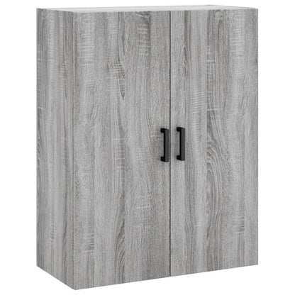 Hoge Kast 69,5X34X180 Cm Bewerkt Hout Eikenkleurig Grijs sonoma