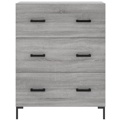 Hoge Kast 69,5X34X180 Cm Bewerkt Hout Eikenkleurig Grijs sonoma