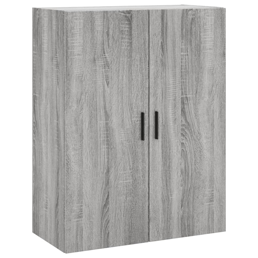Hoge Kast 69,5X34X180 Cm Bewerkt Hout Eikenkleurig Grijs sonoma