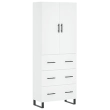 Hoge Kast 69,5X34X180 Cm Bewerkt Hout Wit