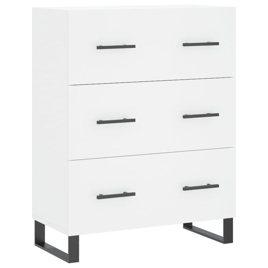 Hoge Kast 69,5X34X180 Cm Bewerkt Hout Wit