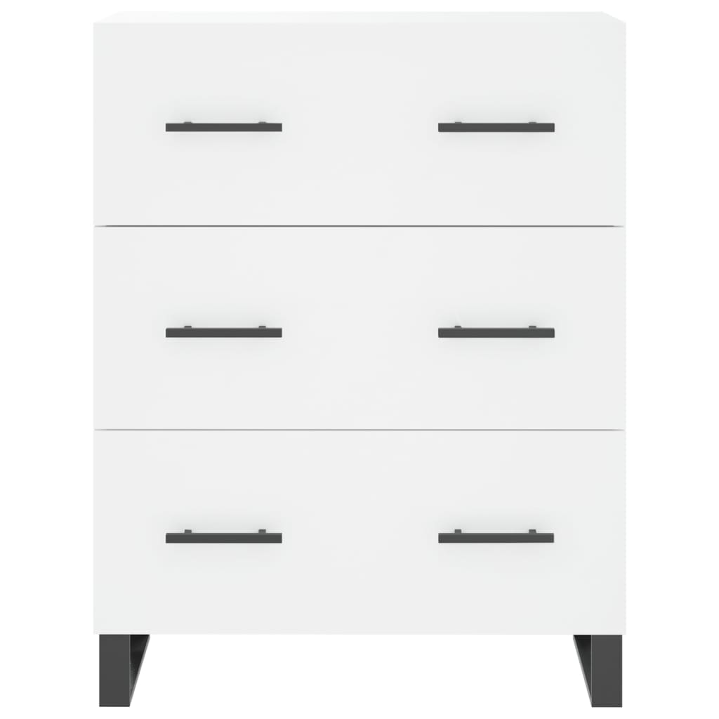 Hoge Kast 69,5X34X180 Cm Bewerkt Hout Wit