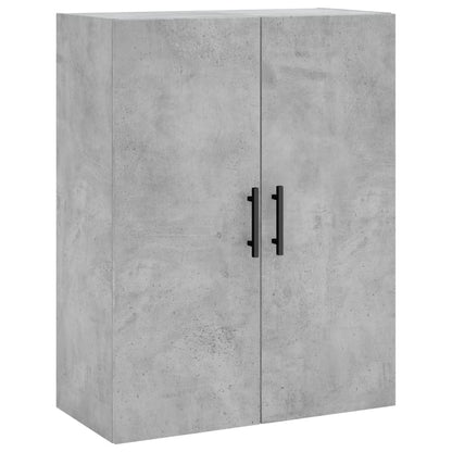 Hoge Kast 69,5X34X180 Cm Bewerkt Hout Betongrijs