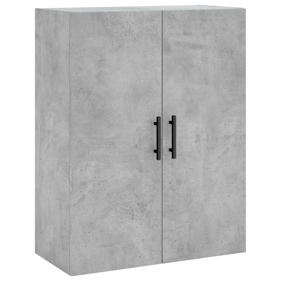 Hoge Kast 69,5X34X180 Cm Bewerkt Hout Betongrijs