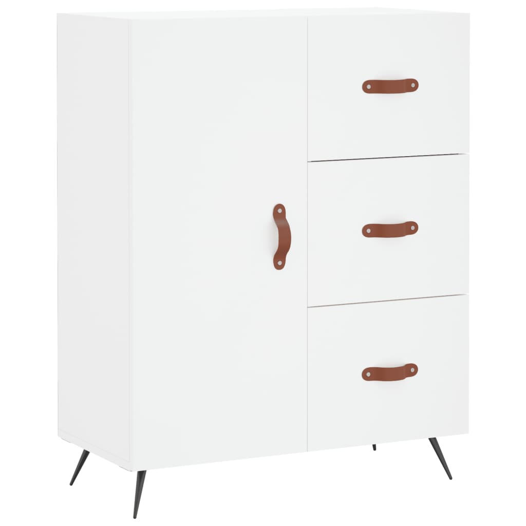 Hoge Kast 69,5X34X180 Cm Bewerkt Hout Wit