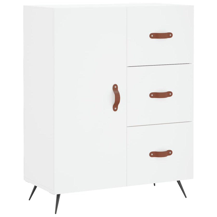 Hoge Kast 69,5X34X180 Cm Bewerkt Hout Wit