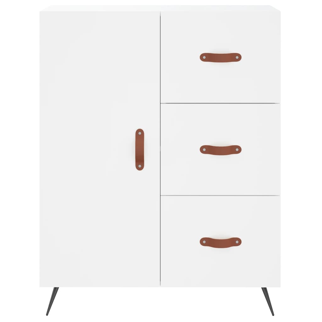 Hoge Kast 69,5X34X180 Cm Bewerkt Hout Wit