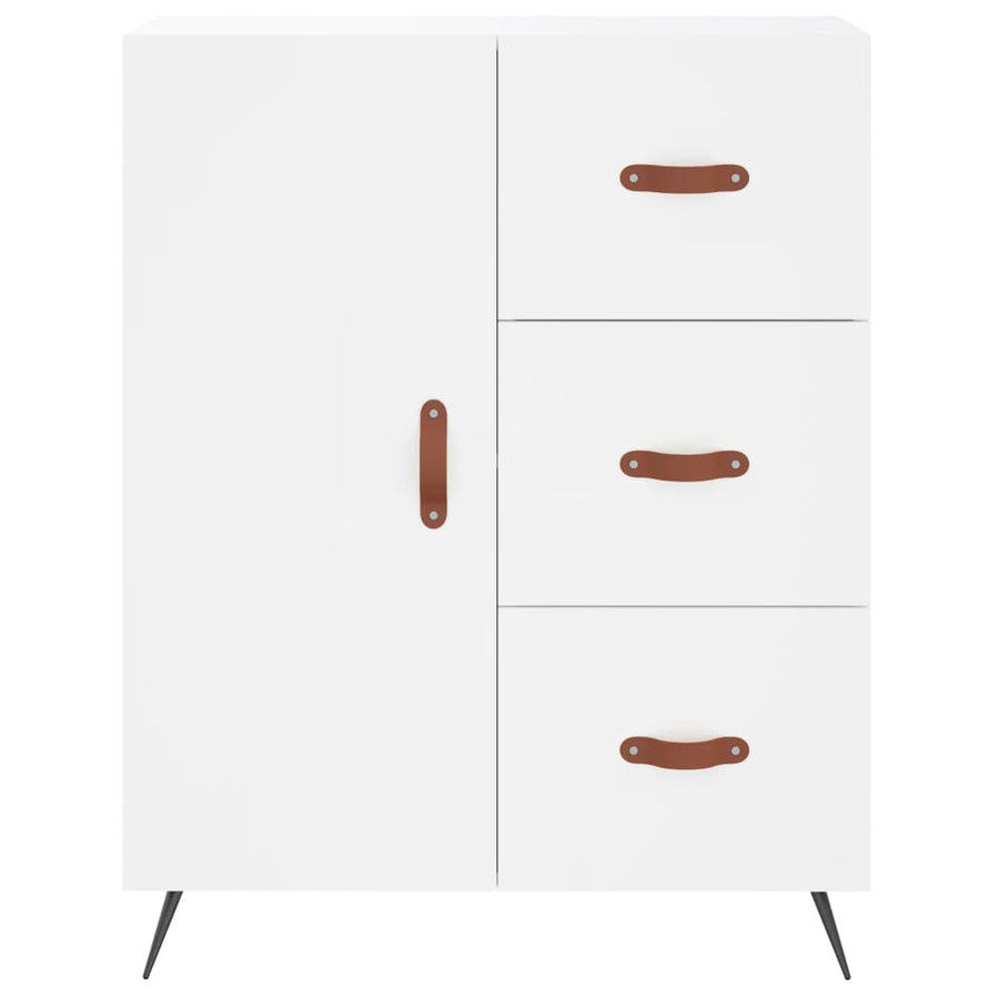 Hoge Kast 69,5X34X180 Cm Bewerkt Hout Wit