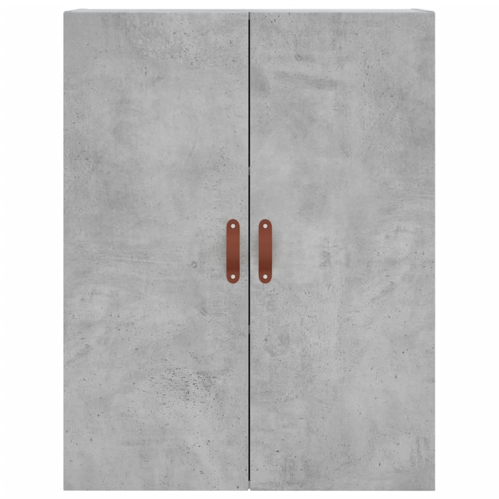 Hoge Kast 69,5X34X180 Cm Bewerkt Hout Betongrijs