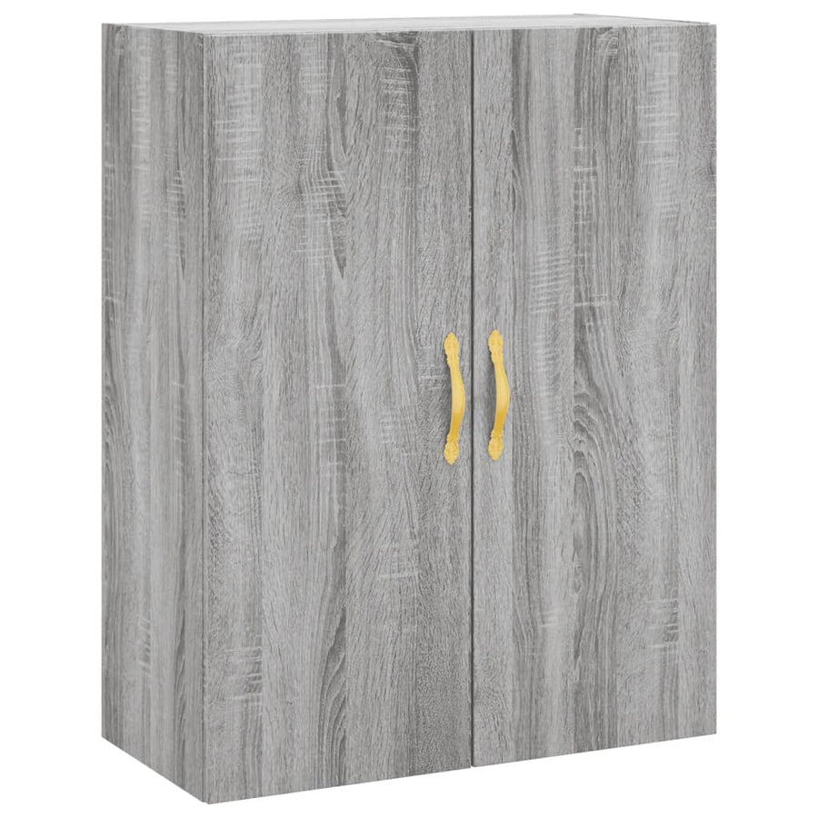 Hoge Kast 69,5X34X180 Cm Bewerkt Hout Grijs Sonoma Eikenkleurig