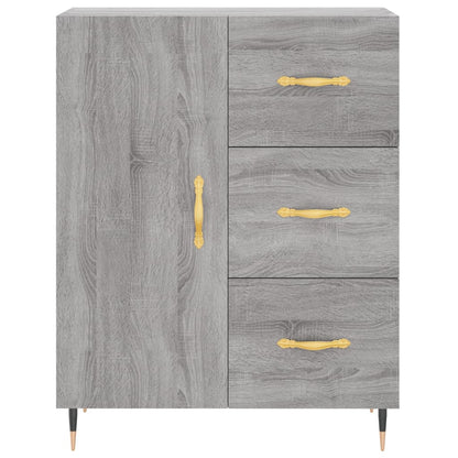 Hoge Kast 69,5X34X180 Cm Bewerkt Hout Grijs Sonoma Eikenkleurig