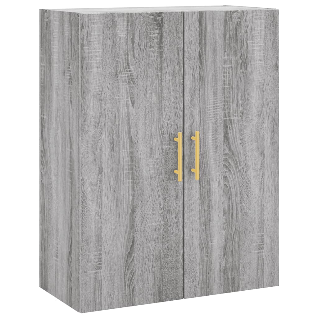 Hoge Kast 69,5X34X180 Cm Bewerkt Hout Grijs Sonoma Eikenkleurig