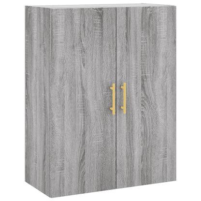 Hoge Kast 69,5X34X180 Cm Bewerkt Hout Grijs Sonoma Eikenkleurig