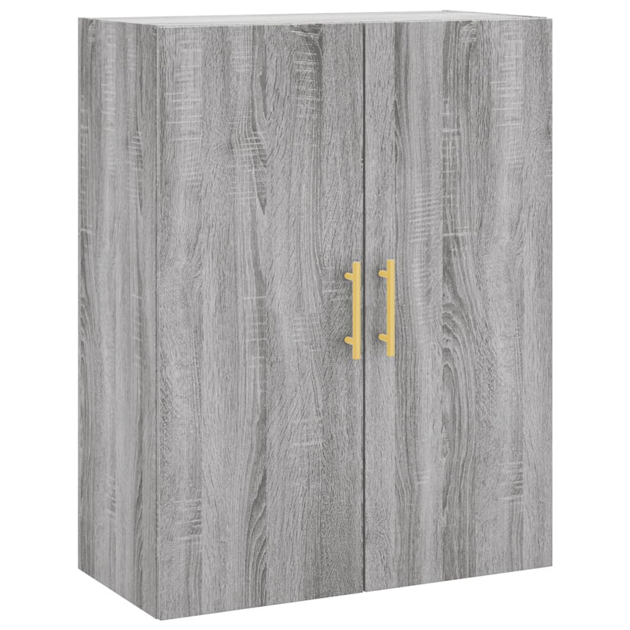 Hoge Kast 69,5X34X180 Cm Bewerkt Hout Grijs Sonoma Eikenkleurig