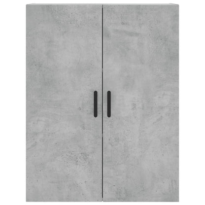 Hoge Kast 69,5X34X180 Cm Bewerkt Hout Betongrijs