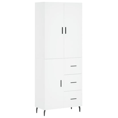 Hoge Kast 69,5X34X180 Cm Bewerkt Hout Wit