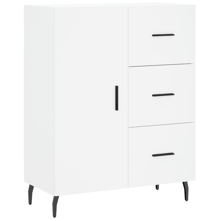 Hoge Kast 69,5X34X180 Cm Bewerkt Hout Wit