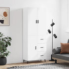 Tall cabinet 69.5x34x180 cm engineered wood white
