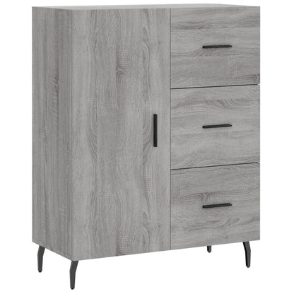 Hoge Kast 69,5X34X180 Cm Bewerkt Hout Grijs Sonoma Eikenkleurig