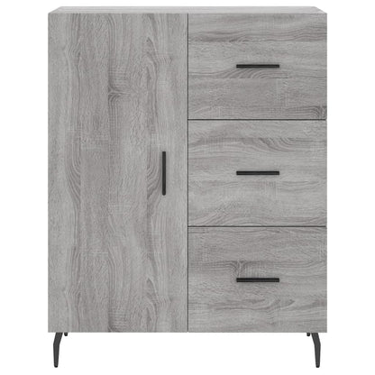 Hoge Kast 69,5X34X180 Cm Bewerkt Hout Grijs Sonoma Eikenkleurig