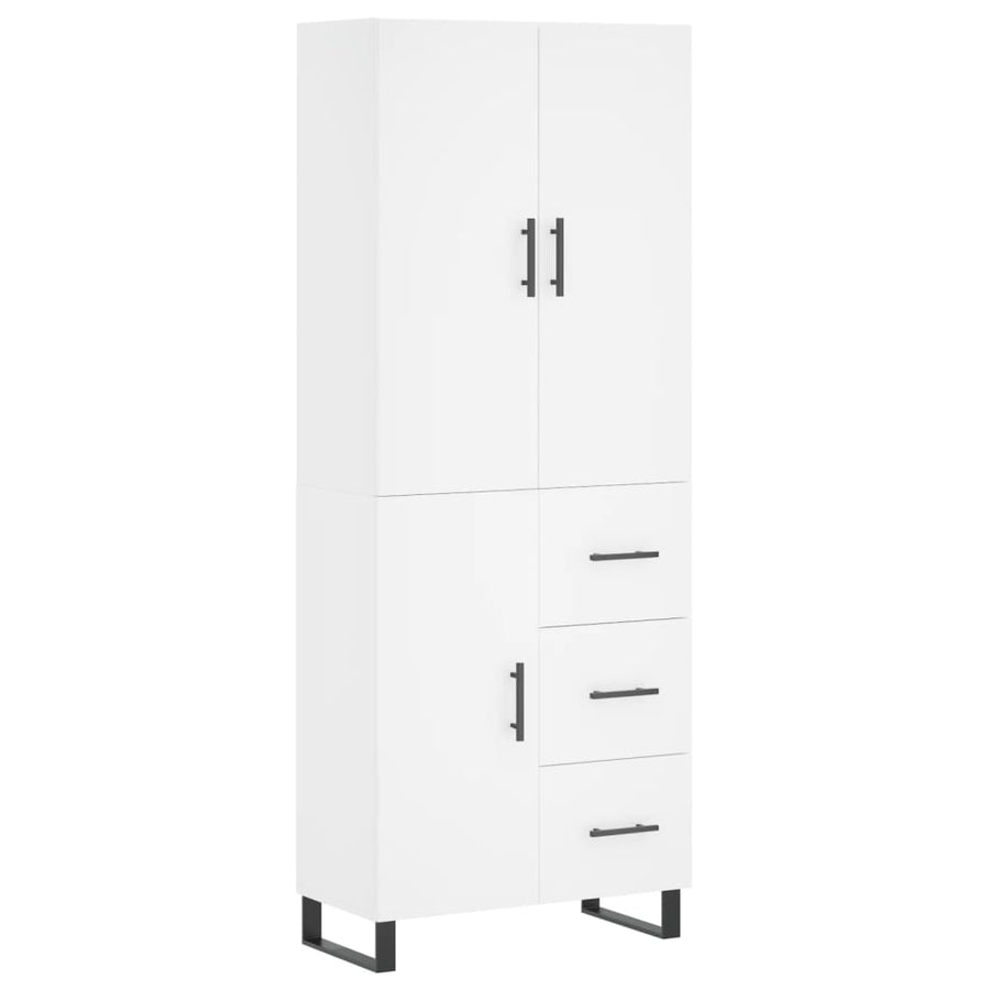 Hoge Kast 69,5X34X180 Cm Bewerkt Hout Wit