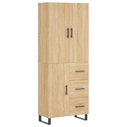 Hoge kast 69,5x34x180 cm bewerkt hout sonoma eikenkleurig