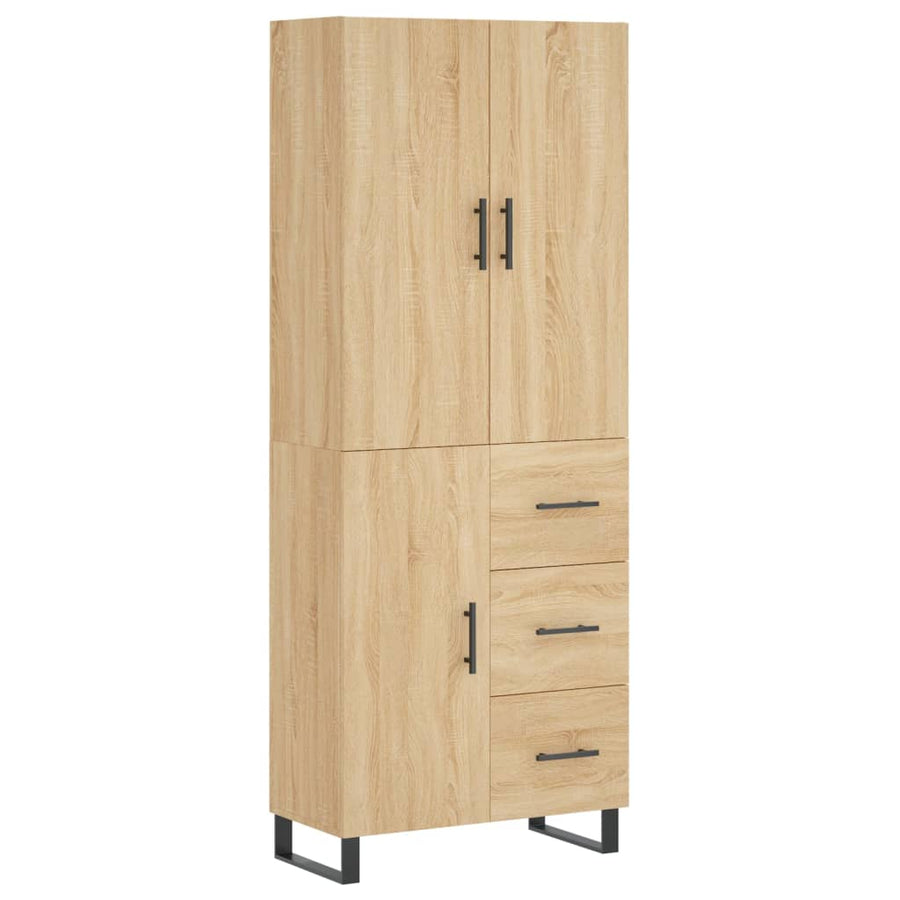 Hoge kast 69,5x34x180 cm bewerkt hout sonoma eikenkleurig