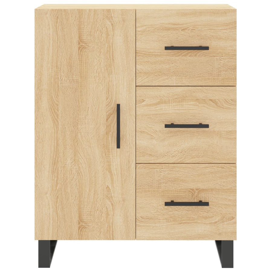 Hoge kast 69,5x34x180 cm bewerkt hout sonoma eikenkleurig