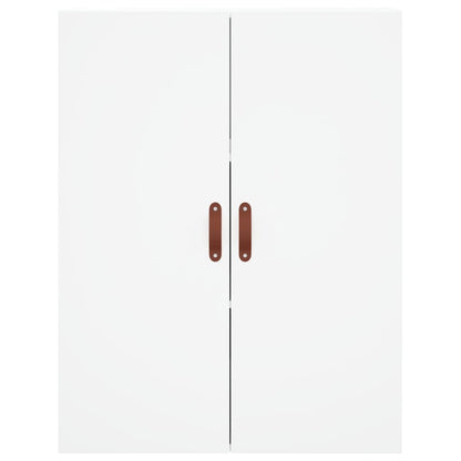 Hoge Kast 69,5X34X180 Cm Bewerkt Hout Wit