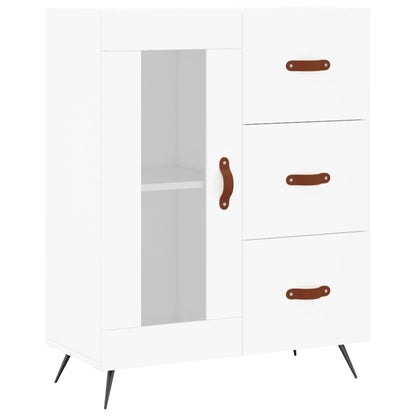 Hoge Kast 69,5X34X180 Cm Bewerkt Hout Wit