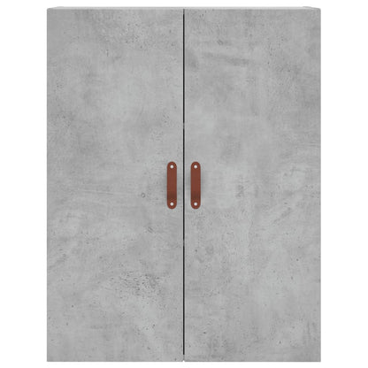 Hoge Kast 69,5X34X180 Cm Bewerkt Hout Betongrijs
