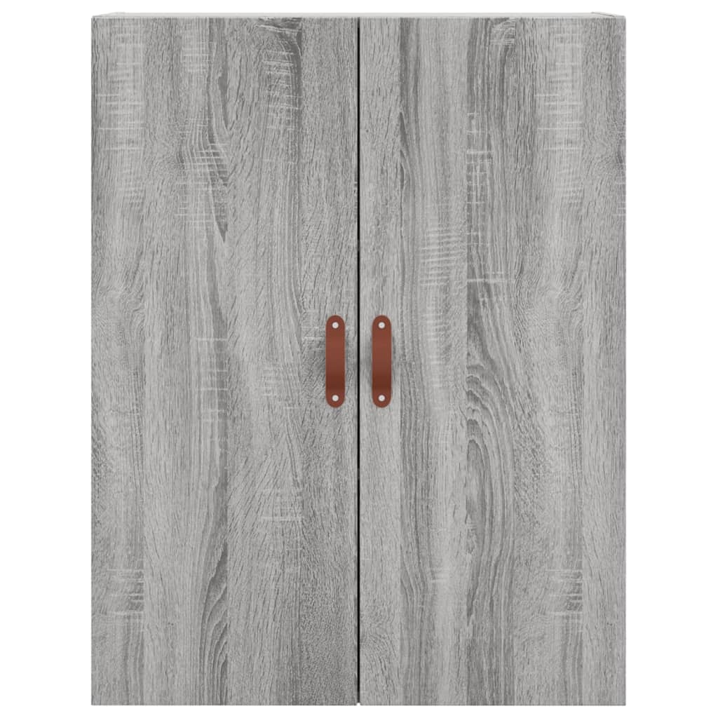 Hoge Kast 69,5X34X180 Cm Bewerkt Hout Eikenkleurig Grijs sonoma