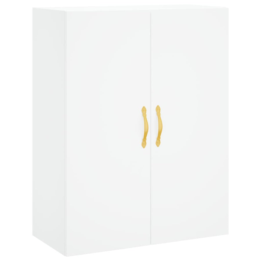 Hoge Kast 69,5X34X180 Cm Bewerkt Hout Wit