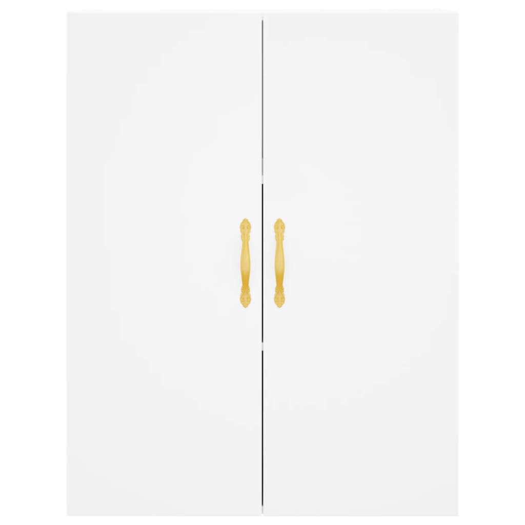 Hoge Kast 69,5X34X180 Cm Bewerkt Hout Wit