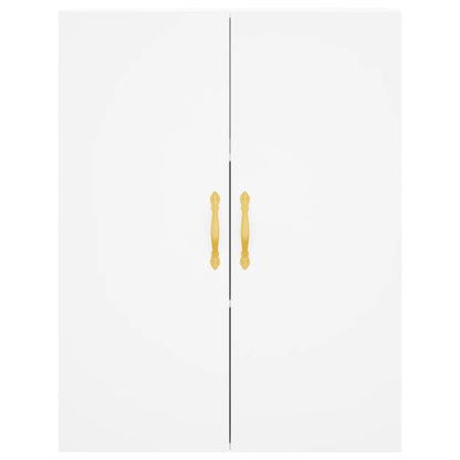 Hoge Kast 69,5X34X180 Cm Bewerkt Hout Wit