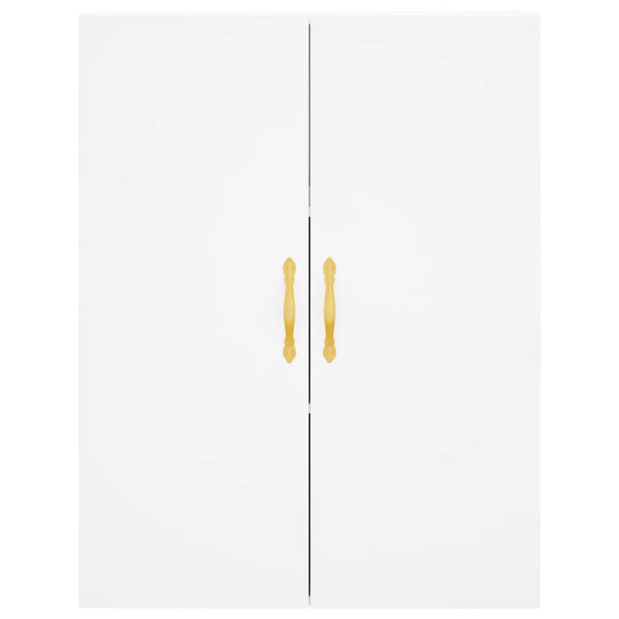 Hoge Kast 69,5X34X180 Cm Bewerkt Hout Wit