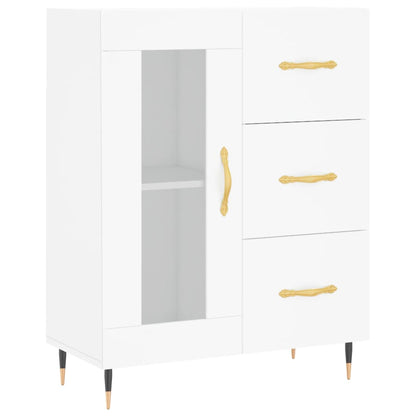 Hoge Kast 69,5X34X180 Cm Bewerkt Hout Wit