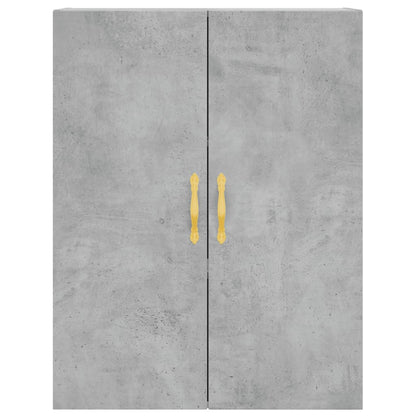 Hoge Kast 69,5X34X180 Cm Bewerkt Hout Betongrijs