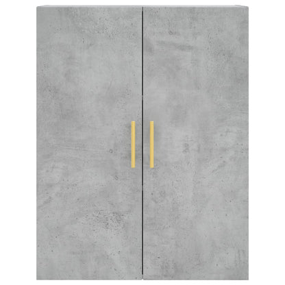 Hoge Kast 69,5X34X180 Cm Bewerkt Hout Betongrijs