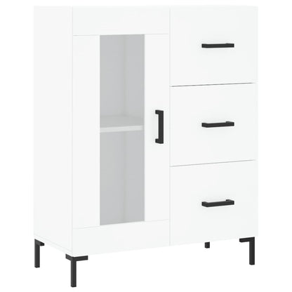 Hoge kast 69,5x34x180 cm bewerkt hout wit