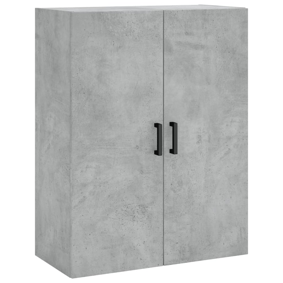 Hoge Kast 69,5X34X180 Cm Bewerkt Hout Betongrijs