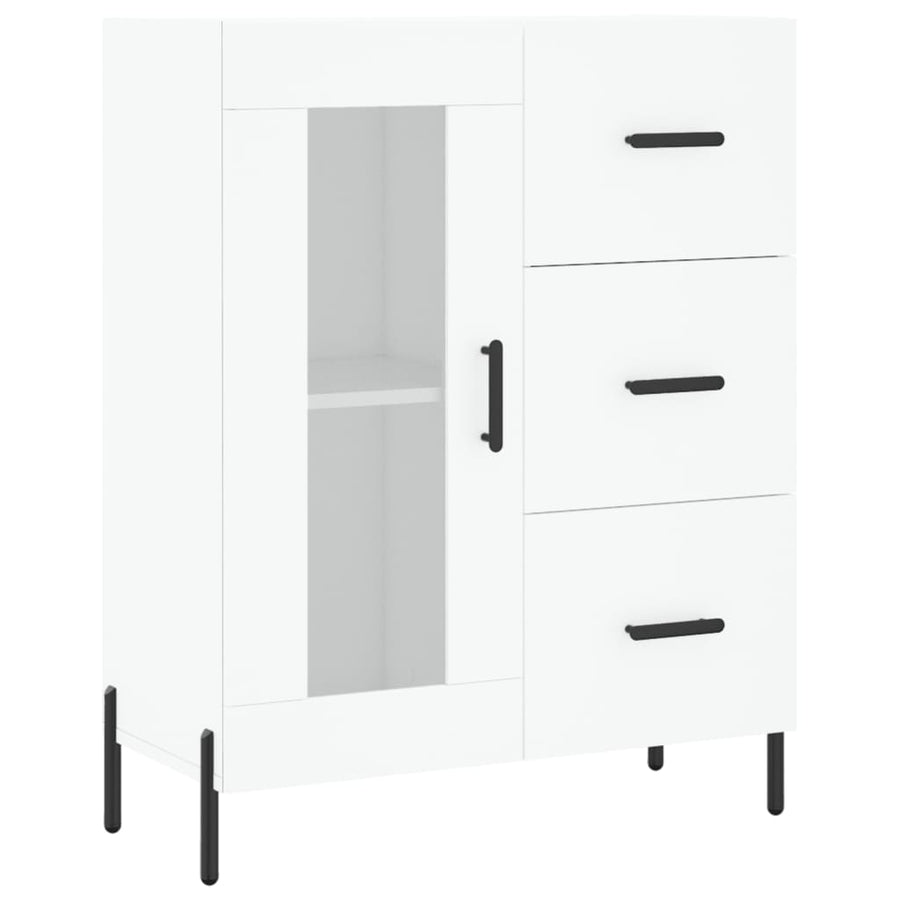 Hoge Kast 69,5X34X180 Cm Bewerkt Hout Wit