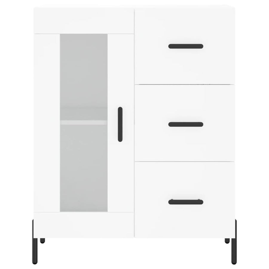 Hoge Kast 69,5X34X180 Cm Bewerkt Hout Wit