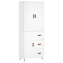 Hoge Kast 69,5X34X180 Cm Bewerkt Hout Wit