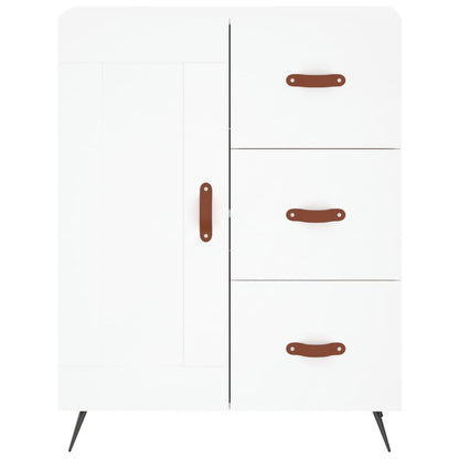 Hoge Kast 69,5X34X180 Cm Bewerkt Hout Wit