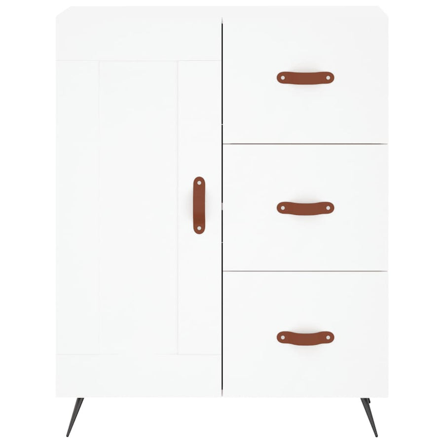 Hoge Kast 69,5X34X180 Cm Bewerkt Hout Wit