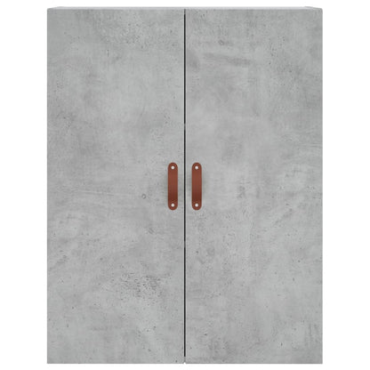 Hoge Kast 69,5X34X180 Cm Bewerkt Hout Betongrijs