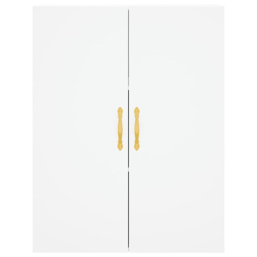 Hoge Kast 69,5X34X180 Cm Bewerkt Hout Wit