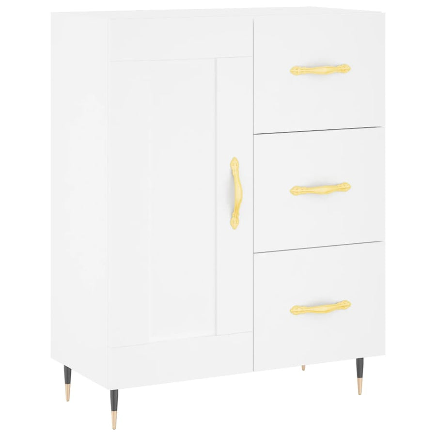 Hoge Kast 69,5X34X180 Cm Bewerkt Hout Wit